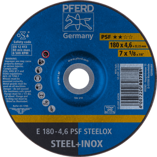 Schruppscheiben E 180-4,6 PSF STEELOX Produktbild img1 L