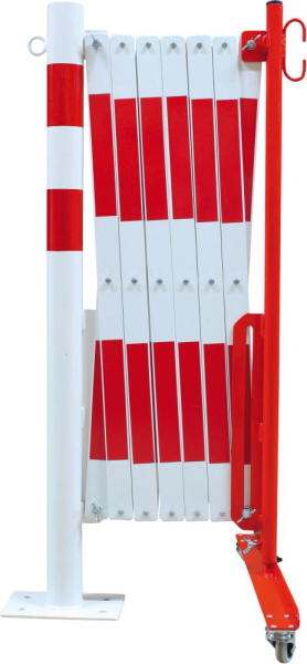 Scherengitter mit Sperrpfosten D60mm L bis 4000 mm rot/weiß Produktbild img2 L