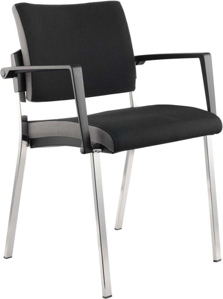 Besucherstuhl Premium Schwarz ( 2 Stühle Set) Produktbild img1 L