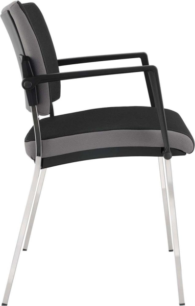 Besucherstuhl Premium Schwarz ( 2 Stühle Set) Produktbild img3 L
