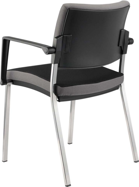 Besucherstuhl Premium Schwarz ( 2 Stühle Set) Produktbild img4 L