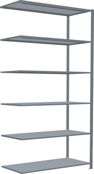 Steckregal B1300xT600xH2500 mm Anbaufeld 6 Böden vzk Fachlast 150kg Produktbild img1 L