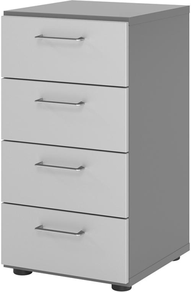 Schrank mit Schubladen 2 Ordnerhöhen 400x420x748 mm Graphit/Silber Produktbild img1 L
