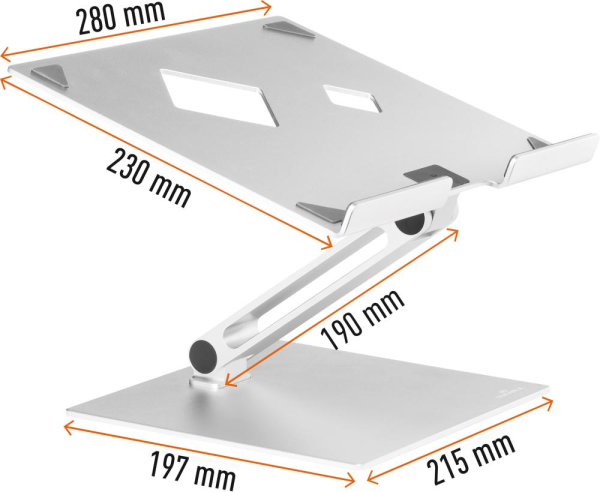 Laptop Ständer RISE für Laptop und Tablett 10" bis 17" bis 5 kg Produktbild img1 L