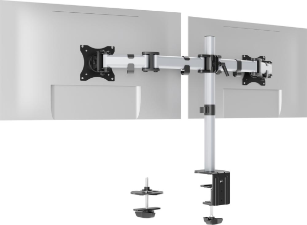 Monitor Halterung SELECT 2 Monitore bis 27" je 8kgTischklemme Produktbild img1 L