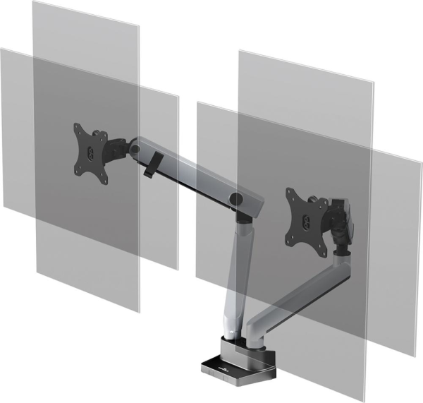 Monitor Halterung SELECT PLUS 2 Monitore bis 32" je 8kgTischklemme Produktbild img5 L