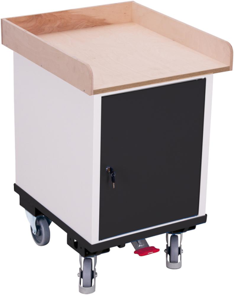 Rollschrank 150kg B575xT660xH905mm RAL 7035/ Produktbild img1 L