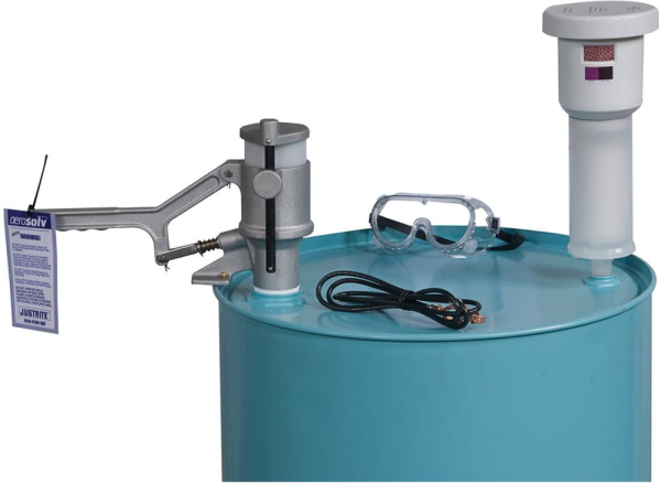 Aerosoldosen- Recyclingsystem Set Auslaufstutzen, Filter Abgreifklemme, Brille Produktbild img2 L