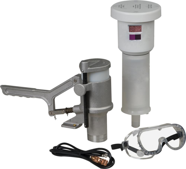 Aerosoldosen- Recyclingsystem Set Auslaufstutzen, Filter Abgreifklemme, Brille Produktbild img3 L