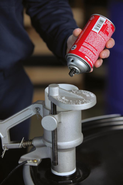 Aerosoldosen- Recyclingsystem Set Auslaufstutzen, Filter Abgreifklemme, Brille Produktbild img5 L