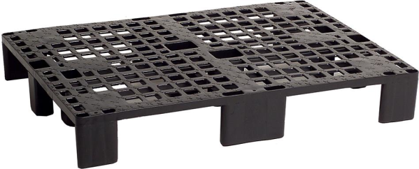 Leichtpalette, schwarz B600xT800xH120 mm Produktbild img1 L