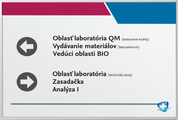 Innenaufsteller Madrid Silver Line System B Wegweiser DIN A Produktbild img1 L