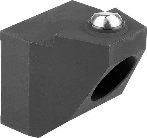 SPANNBACKEN FORM:E UNTERE SPANNBACKE, M.PENDELNDER ABGEFL.KUGEL, H1=32,8, EINSATZSTAHL Produktbild img1 L