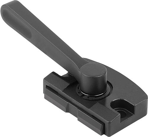 KIPP Flachspanner mit Exzenter, Form C, ohne Positionierstift mit Spannhebel Produktbild img1 L
