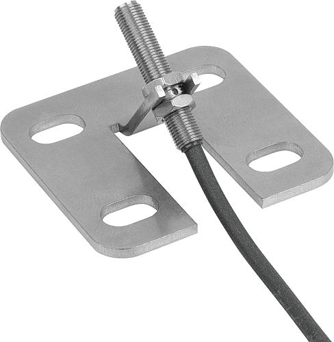 KIPP Zustandssensoren Edelstahl mit Halter, Form H, für Schnellspanner horizontal Produktbild img1 L
