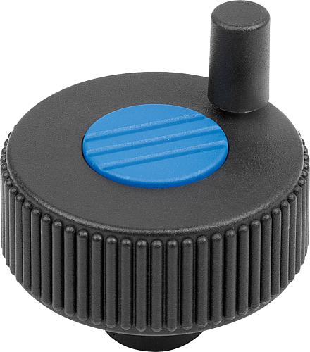 KIPP Rändelräder mit Griff, Form M, mit Querbohrung und Gewindestift Produktbild img1 L