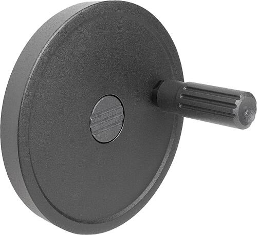 KIPP Scheibenhandräder Aluminium mit Zylindergriff drehbar, Form A, mit Passbohrung und Querbohrung Produktbild img1 L
