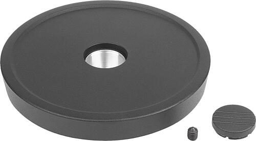KIPP Scheibenhandräder Aluminium ohne Griff, Form C, mit Passbohrung und Passfedernut Produktbild img3 L