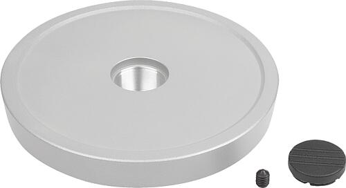 KIPP Scheibenhandräder Aluminium ohne Griff, Form C, mit Passbohrung und Passfedernut Produktbild img3 L