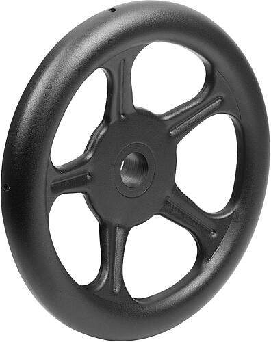 KIPP Speichenhandräder aus Stahlblech, Form C, 5 Speichen Produktbild img1 L