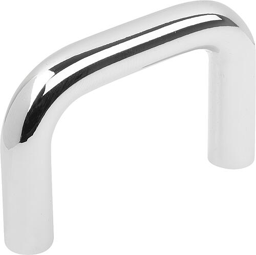 KIPP Bügelgriffe Stahl hochglanzverchromt, Rundprofil, Montage von der Rückseite Produktbild img1 L