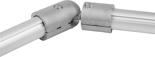 KUGEL-STOßVERBINDER Ø30 MIT VERDREHSICHERUNG, TYP I, P=Ø30 ALUMINIUM Produktbild img3 L