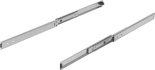 KIPP Teleskopschienen Edelstahl für Seitenmontage, Vollauszug, Tragkraft bis 80 kg Produktbild img1 L