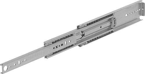 KIPP Teleskopschienen Stahl für Seitenmontage, Vollauszug, Tragkraft bis 272 kg Produktbild img1 L