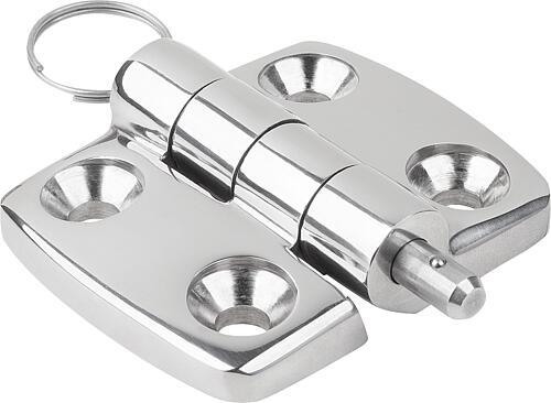 KIPP Scharniere Edelstahl, trennbar, demontierbar, Form A, mit Steckbolzen Produktbild img1 L