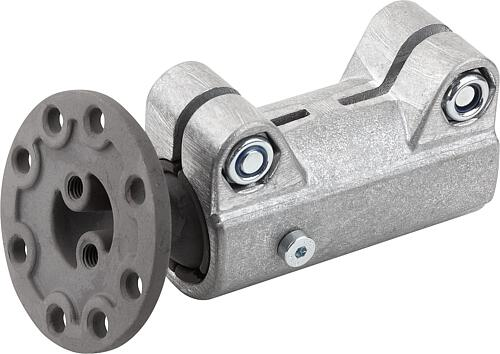 ROHRVERBINDER GERADE, FÜR RUNDROHRE, A=30,1, L=110, MIT KUGELGELENK, ALUMINIUM GLEITGESCHLIFFEN, KOMP:STAHL Produktbild img1 L
