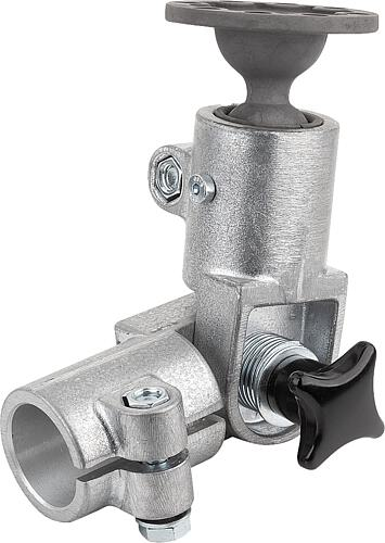ROHRVERBINDER GELENK, FÜR RUNDROHRE, FORM:B, MIT KUGELGELENK, ALUMINIUM, KOMP:STAHL, A=30,1 Produktbild img1 L