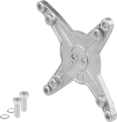 MONITORHALTERUNG ANSCHLUSSPLATTE VESA GR.75/100, ALUMINIUM Produktbild img1 L