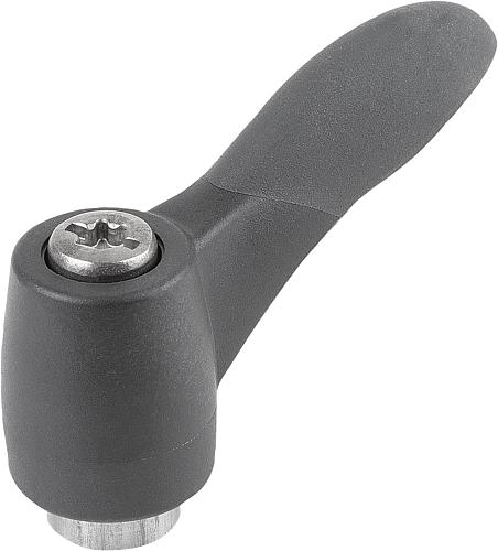 KIPP Klemmhebel 2K mit Innengewinde, Gewindeeinsatz Edelstahl Produktbild img1 L
