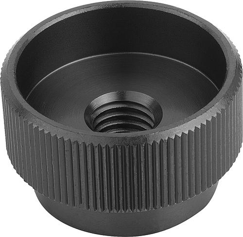 KIPP Rändelmuttern aus Stahl DIN 6303 Form B, mit Stiftloch Produktbild img1 L