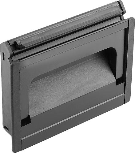 KIPP Schalengriffe Aluminium klappbar, Befestigung durch Gummiprofil Produktbild img1 L