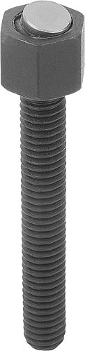 KIPP Pendelauflagen verstellbar, mit O-Ring Form C, Stahlkugel abgeflacht, plan Produktbild img1 L