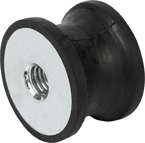 KIPP Gummipuffer Stahl Typ CT tailliert mit zweiseitgem Innengewinde Produktbild img1 L