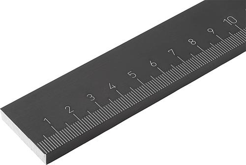 KIPP Maßstäbe Aluminium, selbstklebend oder mit Bohrungen, Stärke 6 mm Produktbild img1 L