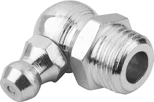 KIPP Schmiernippel Kegelform nach DIN 71412, Form C, abgewinkelt 90°, Sechskant Produktbild img1 L