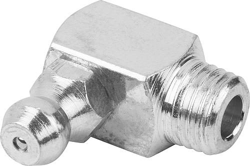 KIPP Schmiernippel Kegelform nach DIN 71412, Form E, abgewinkelt 90°, Vierkant Produktbild img1 L