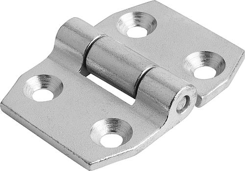 SCHARNIER WARTUNGSFREI FORM:C 70X50, STAHL VERZINKT, A1=21, A2=21, A3=35, A4=35 Produktbild img1 L