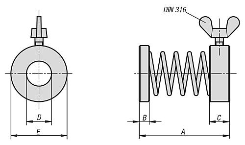 KIPP Spanneisenhalter Produktbild img2 L