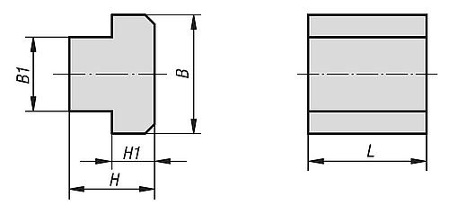 KIPP T-Nutensteine Stahl oder Edelstahl Produktbild img2 L
