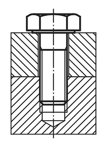KIPP Sechskantschrauben mit Schaft DIN 931/ISO 4014, Edelstahl Produktbild img3 L