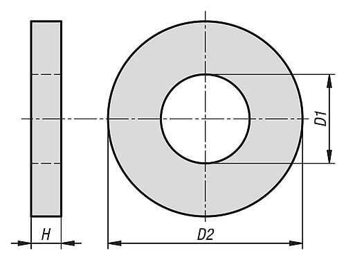KIPP Scheiben für Schrauben mit schweren Spannhülsen DIN 7349 Produktbild img2 L