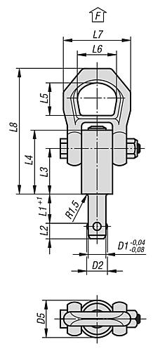 KIPP Kugeltragbolzen selbstsichernd Produktbild img2 L