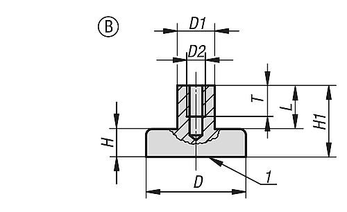 KIPP Magnete mit Innengewinde (Flachgreifer) aus Hartferrit Form B Produktbild img2 L