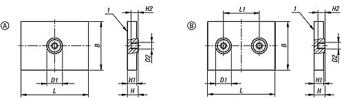KIPP Magnete mit Innengewinde (Flachgreifer) aus NdFeB, rechteckig, mit Gummischutzmantel Produktbild img2 L