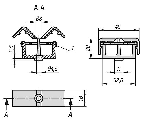 KIPP Kabelhalter Produktbild img2 L
