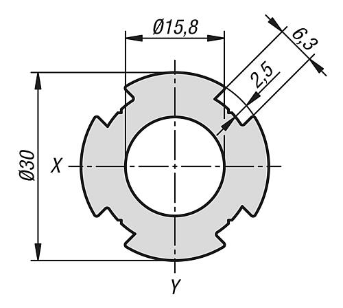 PROFILROHR Ø30, TYP I, P=Ø30, L=1000 ALUMINIUM Produktbild img2 L